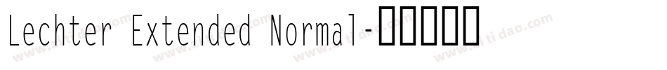 Lechter Extended Normal字体转换